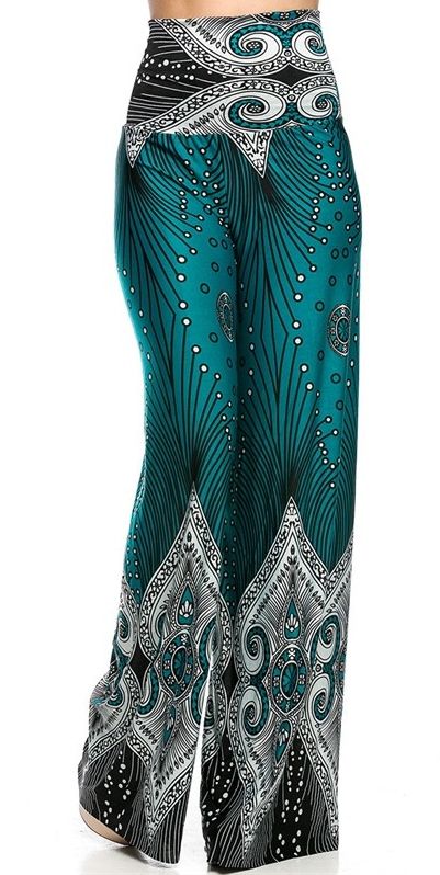 turquoise palazzo pants